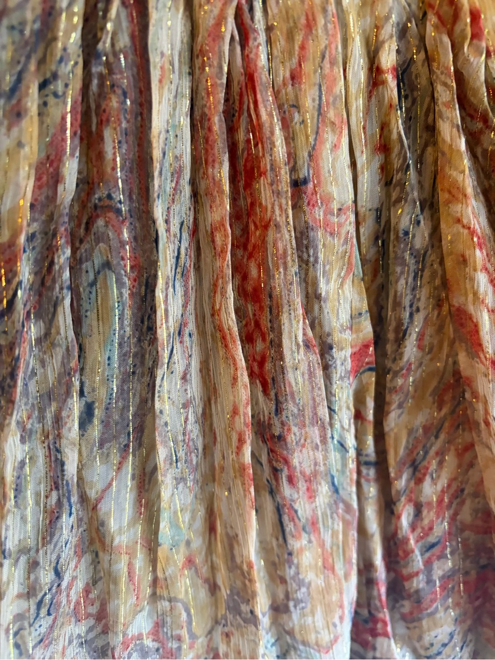 RAGA Multicolor Ruffled Boho Top with Metallic Thread - Picture 7 of 7